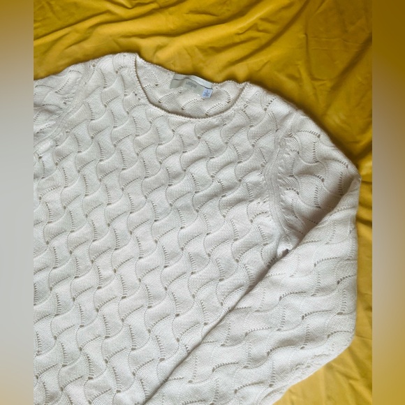 I. Magnin Women's Beige 100% Cashmere Sequin Sweater Size L - Picture 5 of 8